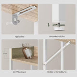 Platzsparendes Waschmaschinenregal & Toilettenregal weiß Holz | 3 Etagen
